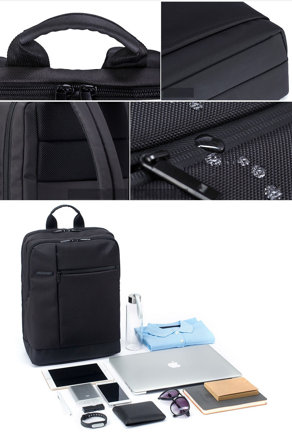 ryukzak dlya noutbuka xiaomi mi classic business backpack chyornyj
