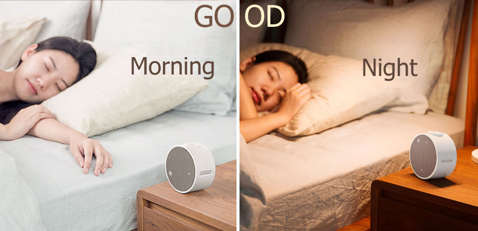 Будильник колонка Mi Music Alarm Clock утром и ночью