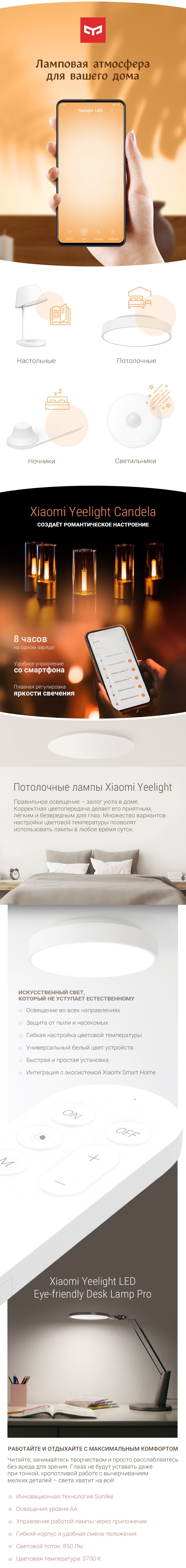 Лампы Xiaomi Yeelight – освещение на любой вкус